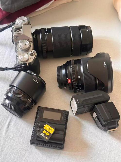 fuji xt-5 met lensen en flits, Audio, Tv en Foto, Fotocamera's Digitaal, Gebruikt, Fuji, Geen optische zoom, Ophalen of Verzenden