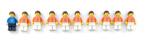 Lego Shell no. 3304: voetballers KNVB, 9 spelers + 1 keeper, Ophalen of Verzenden, Gebruikt, Lego