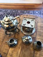 Vintage Zilveren Theeservies met Warmhouder en Theelichtje, Antiek en Kunst, Ophalen of Verzenden