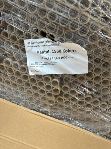 Kartonnen (dunne) kokers 1000 stuks  Ø 19,4/22,8 x 900 mm beschikbaar voor biedingen