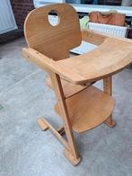Houten kinderstoel met riempje, Kinderen en Baby's, Kinderstoelen, Ophalen, Gebruikt, Overige typen, Gordel(s)