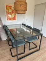 Custom Made Glass Dining Table, Ophalen, 100 tot 150 cm, Vijf personen of meer, 150 tot 200 cm