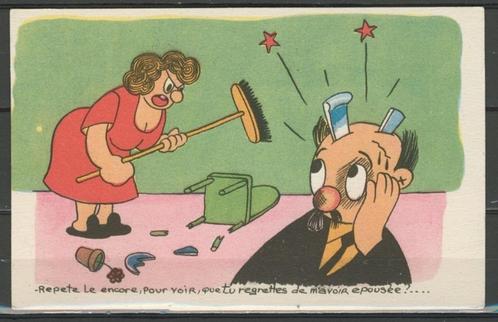 Humor Nostalgie Vintage Ansichtkaart f-215 jdu, Verzamelen, Ansichtkaarten | Themakaarten, Ongelopen, 1940 tot 1960, Overige thema's