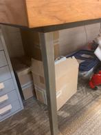 industrieel eettafel 6-8 personen met massief eiken blad, Huis en Inrichting, Tafels | Eettafels, Ophalen, 100 tot 150 cm, Eikenhout