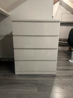 IKEA MALM LADEKAST 4 LADES WIT, Huis en Inrichting, Ophalen, Overige materialen, 50 tot 100 cm, Zo goed als nieuw