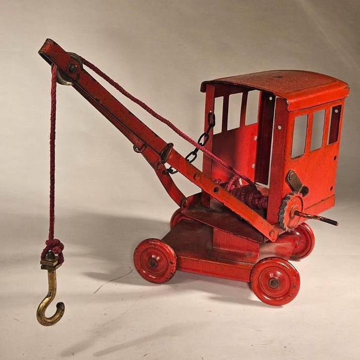 Vintage Triang Hijskraan uit de jaren 50, Antiek en Kunst, Antiek | Speelgoed, Ophalen of Verzenden