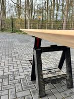 Ovaal eettafel 300x105x4 verjongd eiken rustiek, Ophalen, 100 tot 150 cm, Eikenhout, Vijf personen of meer