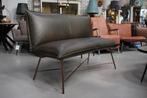 Luxe eetkamerbank Vidar Jess Design koper leer donkerbruin, Huis en Inrichting, Ophalen, Bruin, Zo goed als nieuw, Metaal