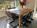 Robuuste massief eiken eettafel + stoelen, Antiek en Kunst, Antiek | Meubels | Tafels, Ophalen