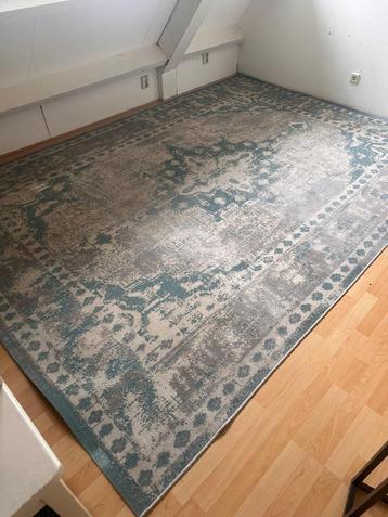 Groot Vloerkleed Grijs/Blauw Vintage Stijl beschikbaar voor biedingen