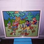 Geborduurde afbeelding Sneeuwwitje en de 7 dwergen ingelijst, Huis en Inrichting, Ophalen, Gebruikt