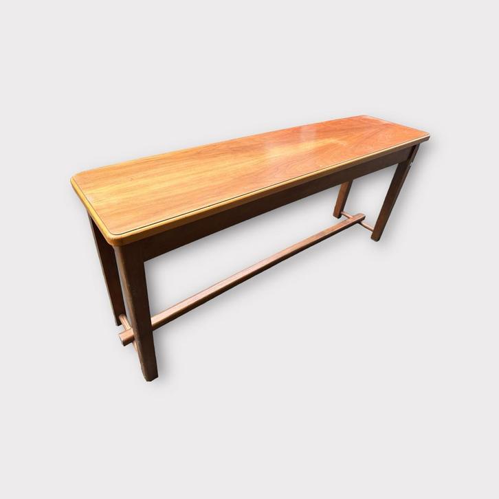 Deense Vintage Bank, Huis en Inrichting, Tafels | Sidetables, Gebruikt, 50 tot 75 cm, 150 tot 200 cm, Rechthoekig, Teakhout, Ophalen