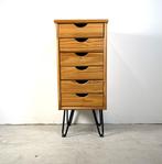 Ladekastje op hairpinpootjes, Scandinavische stijl, Minder dan 50 cm, 5 laden of meer, Scandinavisch, Ophalen of Verzenden