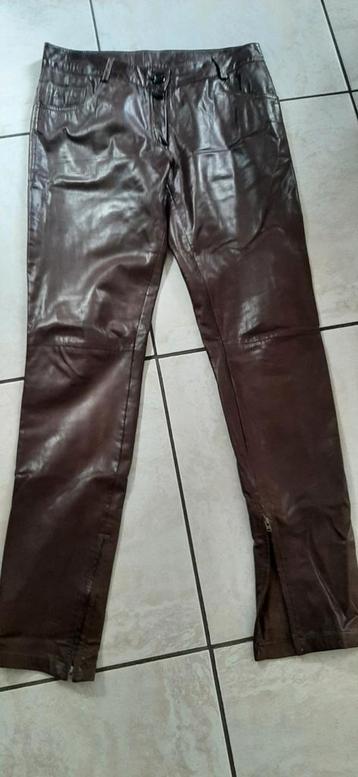 Leren broek Rino &Pelle, d.bruin , maat 40 beschikbaar voor biedingen
