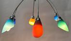 Stijlvolle vintage hanglamp kroonluchter Italië, jaren 80, Huis en Inrichting, Ophalen of Verzenden, Zo goed als nieuw, Metaal