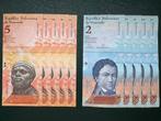 2 Bolivares 2013 en 5 Bolivares 2011 Venezuela UNC, Ophalen of Verzenden, Zuid-Amerika