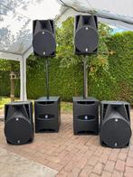 dB Technologies Set 4x Opera 405D 2x SUB15D+ Hoezen, Gebruikt, 120 watt of meer, Front, Rear of Stereo speakers, Ophalen