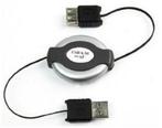 USB-A Male / USB-A Female Koppel Kabel Uittrekbaar Lengte 1m, Ophalen of Verzenden, Gebruikt