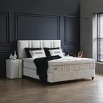 Opbergbed Aura heerlijk slapen comfort hotel kwaliteit, Wit, Ophalen of Verzenden, 200 cm, Stof