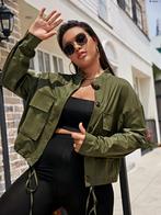 Groen kaki jasje SHEIN mt. 52, Kleding | Dames, Grote Maten, Ophalen of Verzenden, Zo goed als nieuw, Groen, Jasje of Colbert