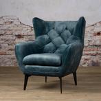 *ACTIE* NIEUW Prachtige Fauteuil Bomba Diverse Kleuren (16), Nieuw, Landelijke fauteuil stof velvet blauw groen grijs, Stof, Ophalen of Verzenden