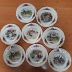 8 Ontbijtborden Obernai Sarreguemines, Huis en Inrichting, Keuken | Servies, Ophalen of Verzenden, Gebruikt, Overige stijlen, Bord(en)