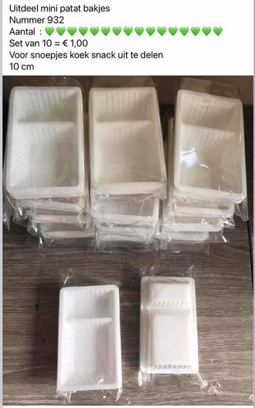 Mini Uitdeel Bakjes - 10 stuks voor 1 euro beschikbaar voor biedingen