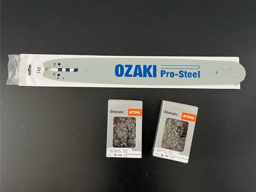 Ozaki zaagblad 45cm + 2 Stihl kettingen nieuw, Doe-het-zelf en Verbouw, Gereedschap | Machine-onderdelen en Toebehoren, Nieuw