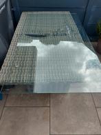 Glasplaat tafel, Tuin en Terras, Ophalen, Rechthoekig, Aluminium