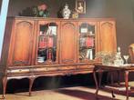 Barok vintage wandmeubel dressoir notenhout noten kast, Ophalen of Verzenden