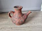Prachtige oude kan, vaasje, potterie steenenkop handwerk, Ophalen of Verzenden