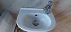 Kraan en wasbak: Vileroy & Boch, hansgrohe  en viega sifon, Ophalen, Zo goed als nieuw, Chroom, Wastafel
