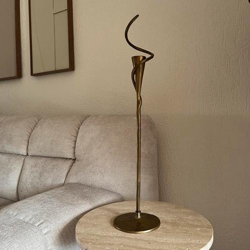 Massieve messing kandelaar 55cm hoog, Huis en Inrichting, Woonaccessoires | Kandelaars en Kaarsen, Zo goed als nieuw, 50 tot 75 cm