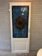 Glas in lood deur met barstje, Doe-het-zelf en Verbouw, Deuren en Horren, Ophalen, Gebruikt, 80 tot 100 cm, Binnendeur