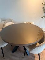 Ronde Eettafel Taupe Eric Kuster Stijl, Ophalen, 100 tot 150 cm, Rond, Vier personen