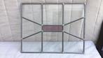 Glas in lood raampje,antiek, 35,5x28 cm,vintage, Ophalen, Zo goed als nieuw, Minder dan 80 cm, Glas in lood