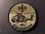 Patch RNLAF MLD 860 SQN (groen), Ophalen of Verzenden, Luchtmacht, Nederland, Embleem of Badge