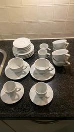 Set koffiekopjes espressokopjes Nespresso kop en schotel wit, Huis en Inrichting, Keuken | Servies, Kop(pen) en/of Schotel(s)