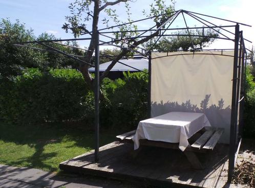 Grote crèmekleurige uitklapbare PARTYTENT / Paviljoen/Prieel, Tuin en Terras, Partytenten, Gebruikt, Paviljoen, 2 meter of meer