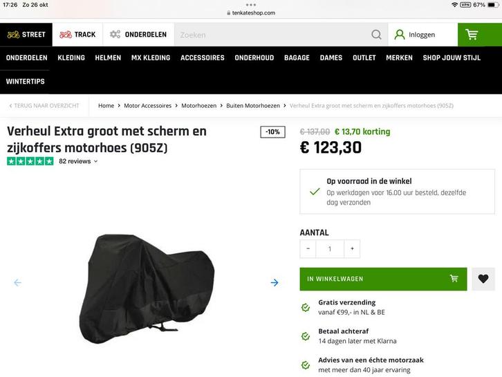 Motorhoes Honda Pan European ST1100 - Gebruikt, Motoren, Accessoires | Overige, Gebruikt, Ophalen of Verzenden