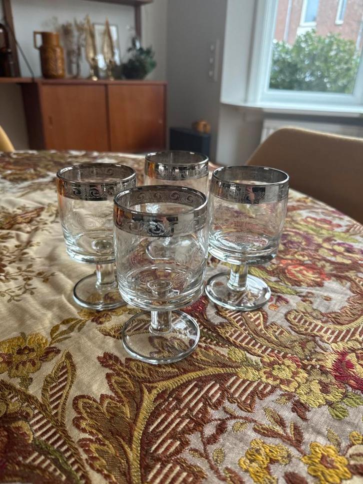 Murano Medici Glazen - Vintage Set van 4, Antiek en Kunst, Antiek | Glas en Kristal, Ophalen of Verzenden