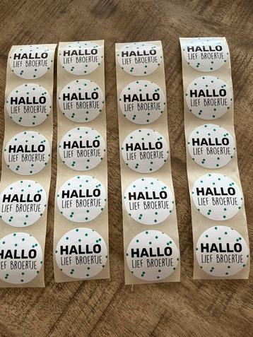 Sluitstickers HALLO LIEF BROERTJE  beschikbaar voor biedingen