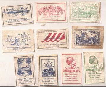 Bloemendaal 10 suikerzakjes 50/60er jaren beschikbaar voor biedingen