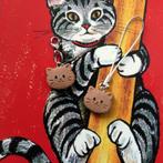 Cookie Cat Biscuit Clip On Hangertje Sleutelhanger Phone Cha, Verzamelen, Nieuw, Dier of Natuur, Verzenden