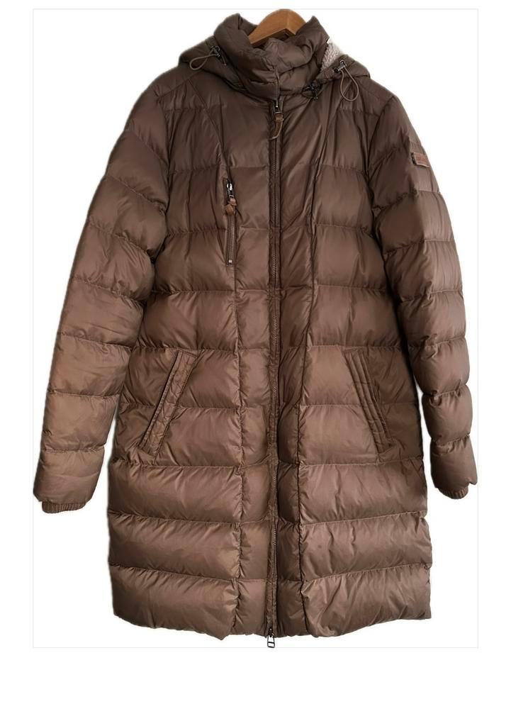 Moscow donsjas, lichtbruin, maat XL (42), Kleding | Dames, Jassen | Winter, Zo goed als nieuw, Maat 42/44 (L), Bruin, Ophalen of Verzenden