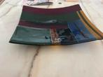 Unike glazen schaal abstract design ,handgemaakt fused glass, Antiek en Kunst, Kunst | Designobjecten, Ophalen of Verzenden