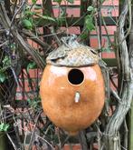 Handgemaakt keramiek vogelhuis,dakje afneembaar, Tuin en Terras, Vogelhuisjes en Vogelbaden, Ophalen of Verzenden, Nieuw