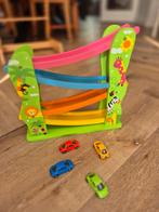 Houten Autobaan + 4 Autootjes, Ophalen of Verzenden, Gebruikt