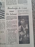 Nederlandse zanger Boudewijn de Groot treedt op in de Schuur, Verzamelen, Ophalen of Verzenden, 1960 tot 1980, Knipsel(s)