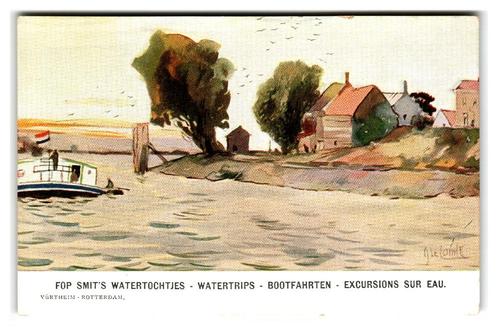 Boven Hardinxveld, Fop Smit's Watertochtjes, Verzamelen, Ansichtkaarten | Nederland, Ongelopen, Zuid-Holland, 1920 tot 1940, Verzenden